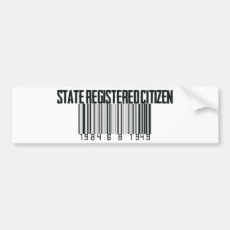 Staat registriert autoaufkleber