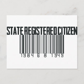 Staat registriert postkarte