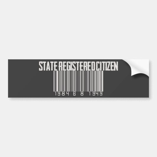 Staat registrierter Bürger Autoaufkleber (Vorne)