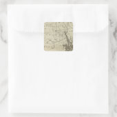 Staat Rhode Island 2 Quadratischer Aufkleber (Tasche)
