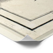 Staat Rhode Island Vintage Karte Poster (Ecke)