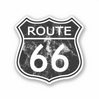 Staat Route 66 Reiseaufkleber verblasst Aufkleber