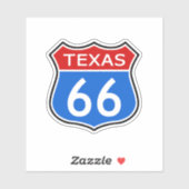 Staat Route 66 Travel Texas Aufkleber (Blatt)