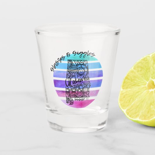 Staat Shot Glass Alabama Brille Gläser (Vorderseite)