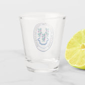 Staat Siegel Connecticut, USA Schnapsglas (Rückseite)