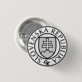 Staat Siegel der Slowakei Button (Vorne & Hinten)