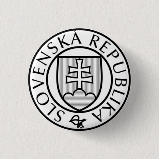 Staat Siegel der Slowakei Button (Vorderseite)