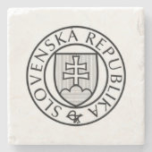 Staat Siegel der Slowakei Steinuntersetzer (Vorderseite)
