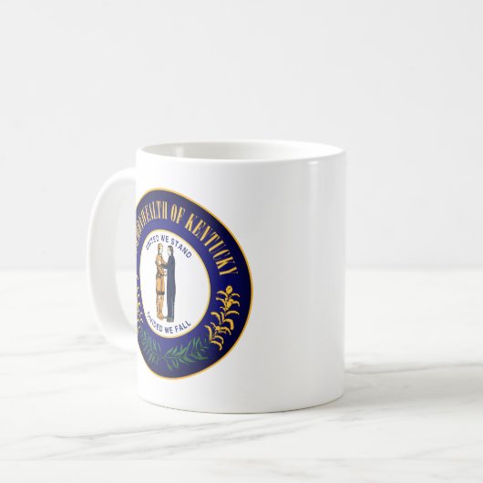 Staat Siegel Kentucky Kaffeetasse (Vorderseite Links)