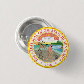 Staat Siegel Minnesota Button (Vorne & Hinten)