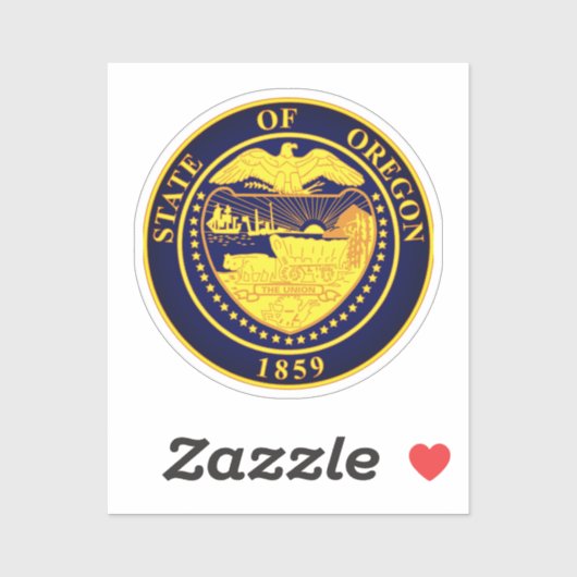 Staat Siegel Oregon Aufkleber (Blatt)
