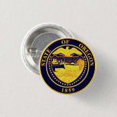 Staat Siegel Oregon Button (Vorne & Hinten)
