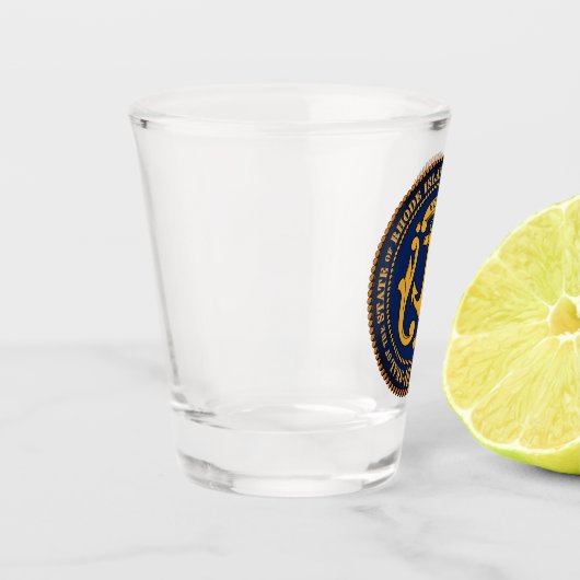 Staat Siegel Rhode Island Schnapsglas (Links)