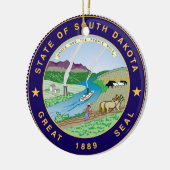 Staat Siegel South Dakota Keramik Ornament (Links)