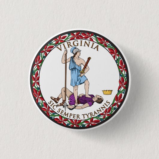 Staat Siegel Virginia Button (Vorderseite)