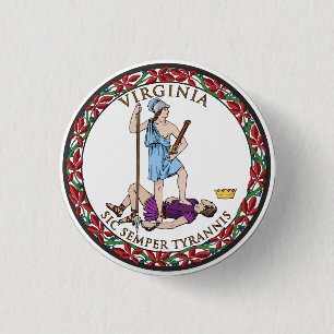 Staat Siegel Virginia Button