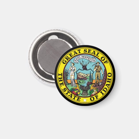 Staat Siegel von Idaho Magnet (Vorderseite/Rückseite)