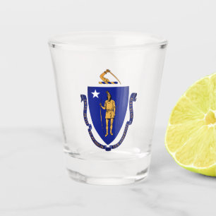 Staat Siegel von Massachusetts Schnapsglas