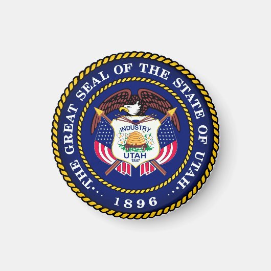 Staat Siegel von Utah Magnet (Vorne)