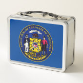 Staat Siegel Wisconsin Metall Brotdose (Rückseite)