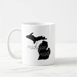 Staat Silhouette mit Michigan Made Typografy Kaffeetasse