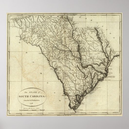 Staat South Carolina Poster (Vorne)