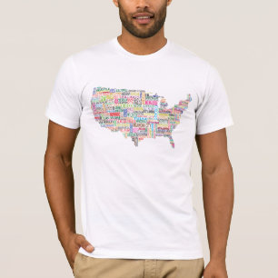Staat-Stadt-Karte T-Shirt