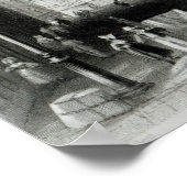 Staat Street, Boston, Gravur von S.Lacey Poster (Ecke)