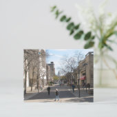 Staat Street Madison Wisconsin Library Mall Postkarte (Stehend Vorderseite)