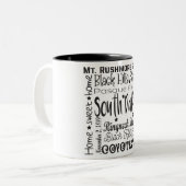 Staat/Süddakota Zweifarbige Tasse (Vorderseite Links)