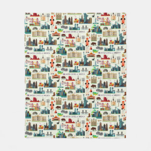 Staat-Symbol-Muster Fleecedecke