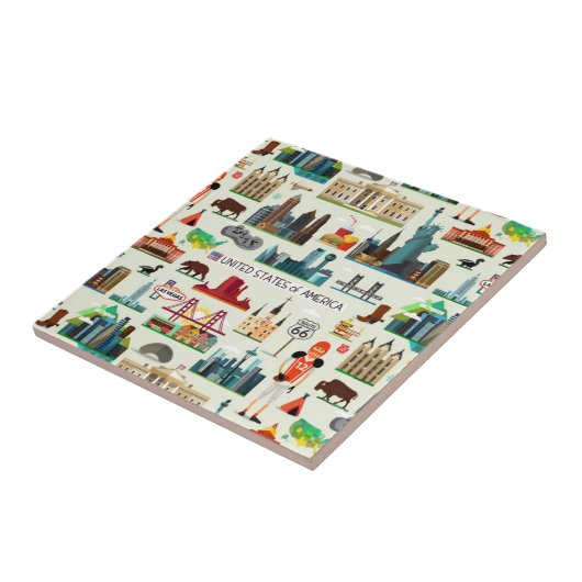 Staat-Symbol-Muster Fliese (Seite)