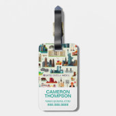 Staat-Symbol-Muster Gepäckanhänger (Rückseite vertikal)