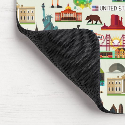 Staat-Symbol-Muster Mousepad (Ecke)