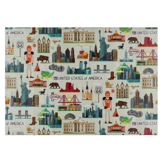 Staat-Symbol-Muster Schneidebrett (Vorderseite)