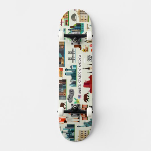 Staat-Symbol-Muster Skateboard (Vorderseite)
