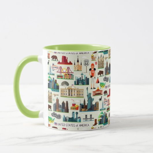 Staat-Symbol-Muster Tasse (Links)