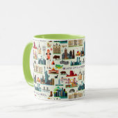 Staat-Symbol-Muster Tasse (Vorderseite Links)