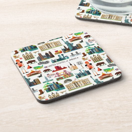 Staat-Symbol-Muster Untersetzer (Linke Seite)