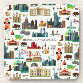 Staat-Symbol-Muster Untersetzer (Vorderseite)