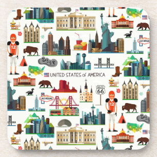 Staat-Symbol-Muster Untersetzer