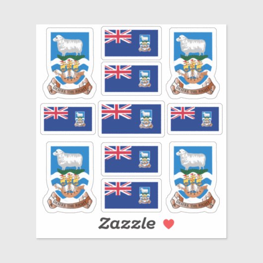 Staat-Symbole / Wappen und Fahnen Aufkleber (Blatt)