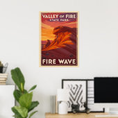 Staat-Tal - Brandwelle V02 Poster (Heimbüro)