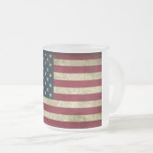 Staat Tasse/Amerikanische Flagge Mattglastasse (VorderseiteRechts)