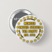 Staat-Tee-Party Button (Vorne & Hinten)
