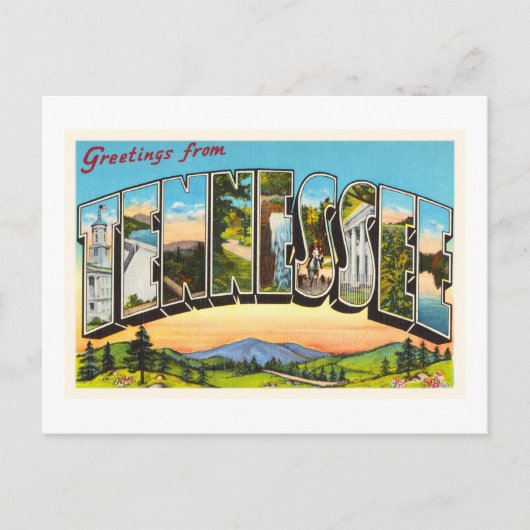 Staat Tennessee TN Alte Jahrgang Reiseführer von M Postkarte (Vorderseite)
