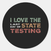 Staat Testwoche Niedlich Student Feier Runder Aufkleber (Vorderseite)