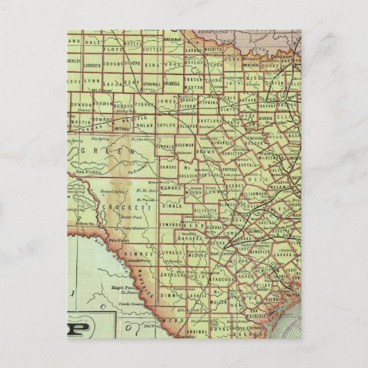 Staat Texas 3 Postkarte (Vorderseite)