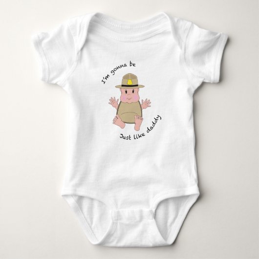 Staat trooper daddy baby strampler (Vorderseite)