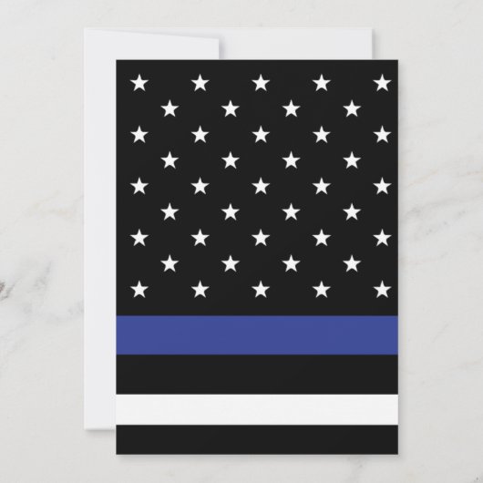 Staat Trooper Flag Blue Line Retirement Party Einladung (Rückseite)